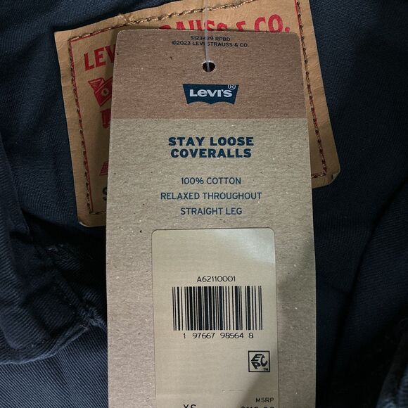 Levis Workwear Mechanic Coveralls Jumpsuit Loose Charcoal Gray Men’s Size XS New - Picture 10 of 16